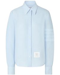 Thom Browne - 4-Bar Linen Shirt - Lyst