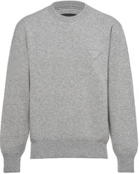 Prada - Kaschmirpullover Mit Rundem Ausschnitt - Lyst