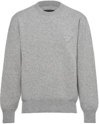 Prada - Kaschmirpullover Mit Rundem Ausschnitt - Lyst
