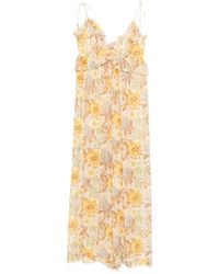 Zimmermann - Jumpsuit Met Bloemenprint En Ruches - Lyst