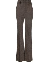 Saint Laurent - Herringbone-pattern Flared Trousers - Lyst