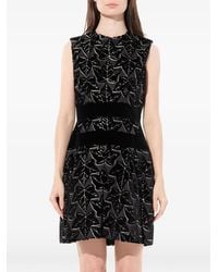 McQueen - Leaf-Patterned Mini Dress - Lyst