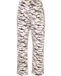 Rejina Pyo - Tiger Print Straight Trousers - Lyst