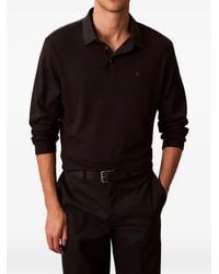 Calvin Klein - Long-Sleeves Polo Shirt - Lyst