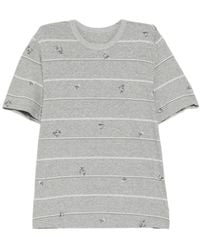 JNBY - Embroidered Stripes T-Shirt - Lyst