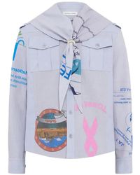 Marine Serre - Camicia Scout Con Design Patchwork - Lyst
