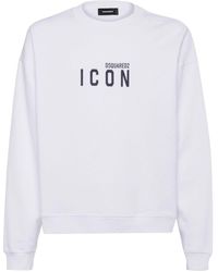 DSquared² - Icon-print Cotton Sweatshirt - Lyst