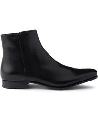Prada - Bottines Zippées À Logo Embossé 44 Mm - Lyst