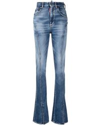 DSquared² - High-waisted Flared Jeans - Lyst