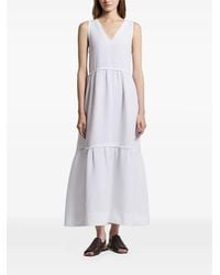 Peserico - V-Neck Tiered Maxi Dress - Lyst