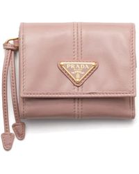 Prada - Small Leather Wallet - Lyst