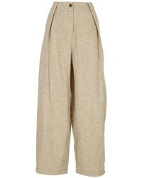 EMMA & GAIA - Pantalon Ample Plissé À Taille Haute - Lyst