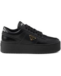 Prada - Leather Downtown Bold Sneakers 50 - Lyst