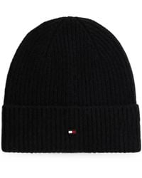 Tommy Hilfiger - Ribbed-Knit Beanie Hat - Lyst