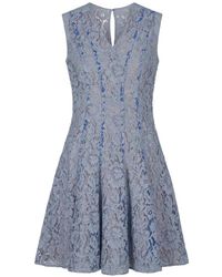 Valentino Garavani - Robe Mi-Longue À Dentelle Fleurie - Lyst