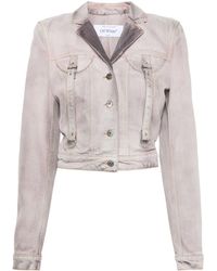 Off-White c/o Virgil Abloh - Laundry Cotton Denim Jacket - Lyst