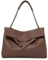 Orciani - Midi Venus Pebbled Leather Shoulder Bag - Lyst