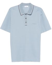 Ferragamo - Tipped-Collar Logo-Embroidered Polo Shirt - Lyst
