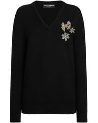 Dolce & Gabbana - Pullover Mit V-Ausschnitt - Lyst