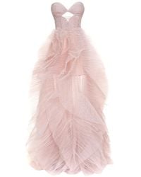 Maria Lucia Hohan - Ruffled Lace-Up Maxi Dress - Lyst