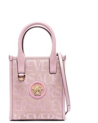 Versace Mini Handtasche mit Allover-Print - Pink