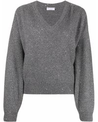Brunello Cucinelli - Wool Sweater - Lyst