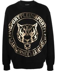 Philipp Plein - Tiger-Head Logo-Print Sweatshirt - Lyst