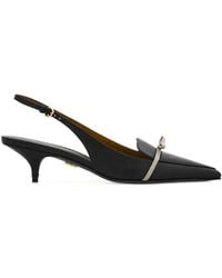 Ferragamo - Pointed Bow-Detail Slingback Pumps - Lyst