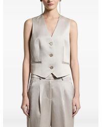 Peserico - Button V-Neck Waistcoat - Lyst