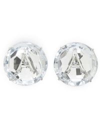 Area - Jumbo Crystal Stud Earrings - Lyst