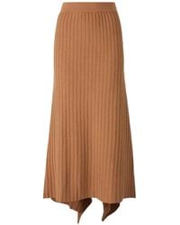 ELY ELY - Falda Midi Asimétrica De Canalé - Lyst