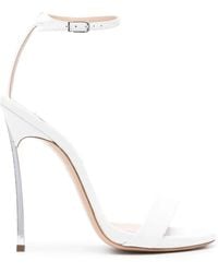 Casadei - Blade Marta 125Mm Leather Sandals - Lyst
