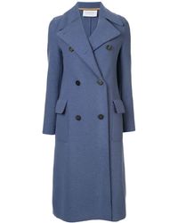 Harris Wharf London Gabardina con doble botonadura - Azul