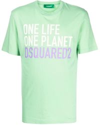 DSquared² - Logo-Print Round-Neck T-Shirt - Lyst