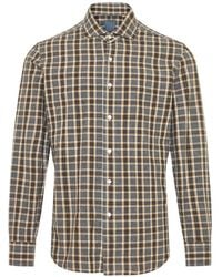 Barba Napoli - Check-Pattern Long-Sleeve Shirt - Lyst