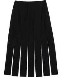 Simone Rocha - Gonna Midi Con Inserto A Contrasto - Lyst