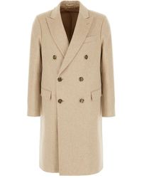 Lardini - Double-Breasted Wool Coat - Lyst
