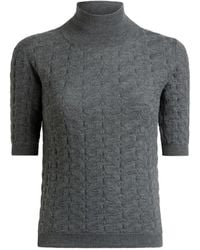 Etro - Pullover Aus Wolle Mit Gemustertem Ausschnitt Und Paisley-Details - Lyst