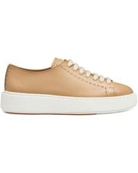 Santoni - Leather Platform Sneakers - Lyst