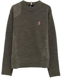 Moncler - Logo-Patch Long-Sleeve Sweater - Lyst