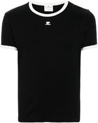 Courreges - Cotton Jersey T-Shirt - Lyst