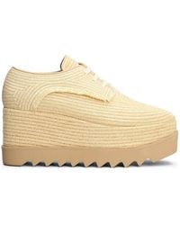Stella McCartney - Elyse Raffia Platform Sneakers - Lyst