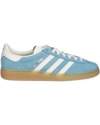 adidas - Muenchen Three-Stripe Suede Sneakers - Lyst
