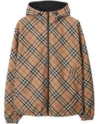 Burberry - Vintage Check Reversible Zip-front Hooded Jacket - Lyst