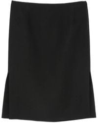 Fendi - Side-Slit Midi Skirt - Lyst