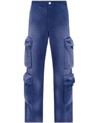 Amiri - Logo-Jacquard Cotton Cargo Jeans - Lyst