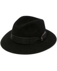 Borsalino - Grosgrain-Trim Fedora Hat - Lyst