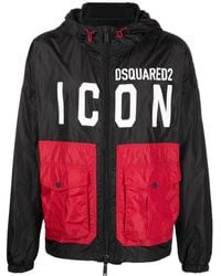 DSquared² - Icon Colour-block Logo-print Jacket - Lyst