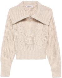 IRO - Pull En Maille Torsadée À Col Zippé - Lyst