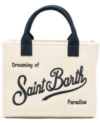 MC2 Saint Barth - Midi Vanity Logo-Embroidered Tote Bag - Lyst